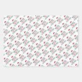 2020 Quarantäne-Weihnachten Rentiertrio Set 3 Gesc Geschenkpapier Set (Vorderseite 2)