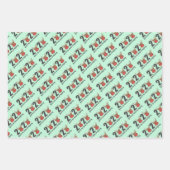 2020 Quarantäne-Weihnachten Rentiertrio Set 3 Gesc Geschenkpapier Set (Vorderseite)