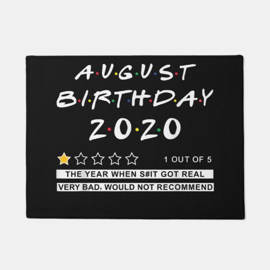 2020 Review August Birthday Sehr schlecht Fußmatte (Vorderseite)