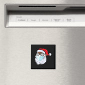 2020 Santa With Face Mask Black African American C Magnet (In Situ (Geschirrspüler))