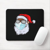 2020 Santa With Face Mask Black African American C Mousepad (Mit Mouse)