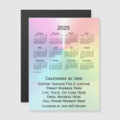 2020 Shimmer Business Calendar von Janz 4x5 Magnet (Vorne/Hinten)