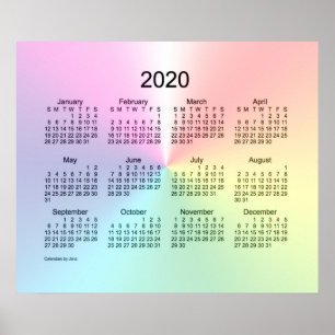 2020 Shimmer Wandkalender von Janz Print Poster