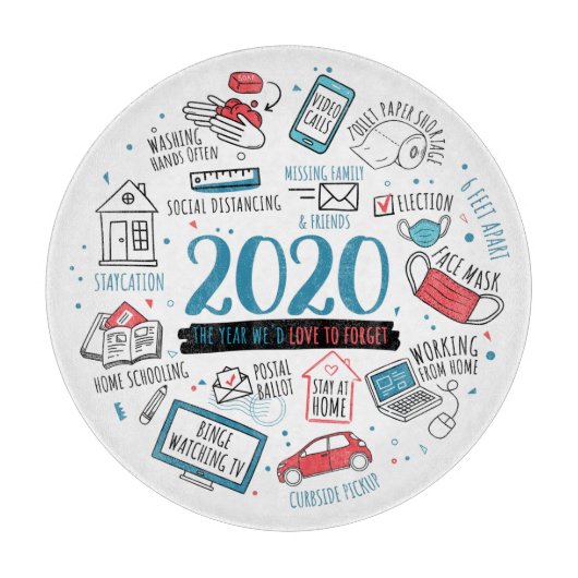 2020 Sondierungsgeschenk zu den Quarantäneaktivitä Schneidebrett (Vorderseite)