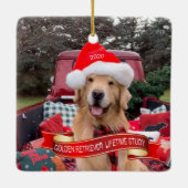 2020 Square Keramik Ornament (Rückseite)