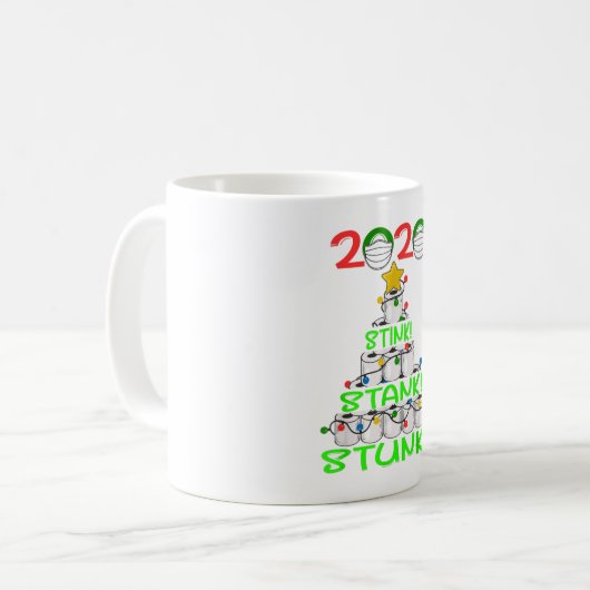 2020 Stink Stank Stunk Funny Quarantine Kaffeetasse (Vorderseite Links)