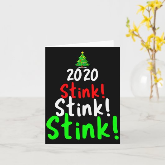 2020 Stink Stank Stunk Matching Family Christmas Karte (Gelbe Blume)
