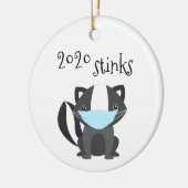 2020 Stinks Funny Skunk Covid Gesichtsmaske Keramik Ornament (Links)