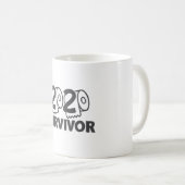 2020 Survivor Funny Coronavirus Meme Kaffeetasse (VorderseiteRechts)