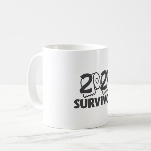 2020 Survivor Funny Coronavirus Meme Kaffeetasse (Vorderseite Links)