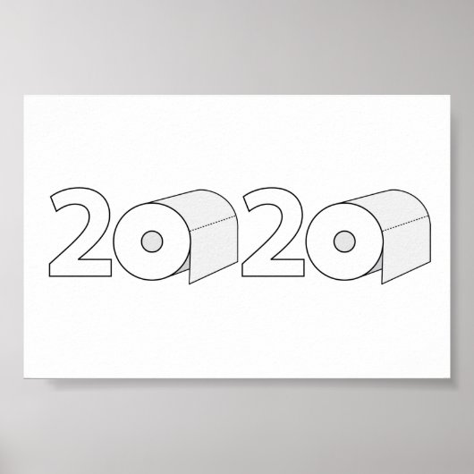 2020 Toilettenpapier-Quarantäne Art Poster (Vorne)