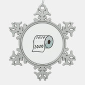 2020 Toilettenpapier Zinnwein Weihnachtsschmuck Schneeflocken Zinn-Ornament (Vorderseite)