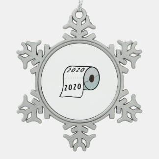 2020 Toilettenpapier Zinnwein Weihnachtsschmuck Schneeflocken Zinn-Ornament