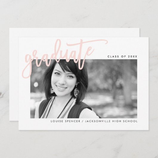 2020 TRADITIONELLES, modernes Überlagerungsschreib Dankeskarte (Vorne/Hinten)