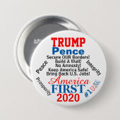 2020 Trump Pence Präsidentschaftswahl Button (Vorne & Hinten)