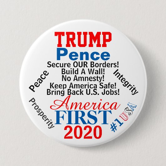 2020 Trump Pence Präsidentschaftswahl Button (Vorderseite)