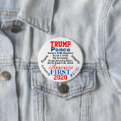 2020 Trump Pence Präsidentschaftswahl Button (Beispiel)