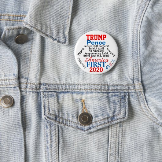 2020 Trump Pence Präsidentschaftswahl Button (Beispiel)