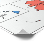 2020 Uni der US-Wahlkarte Poster (Ecke)