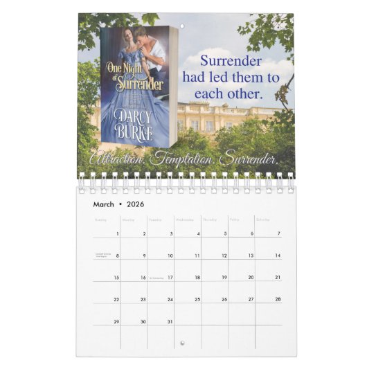 2020 US Darcy Burke Historischer Romantikkalender Kalender (Mär 2026)