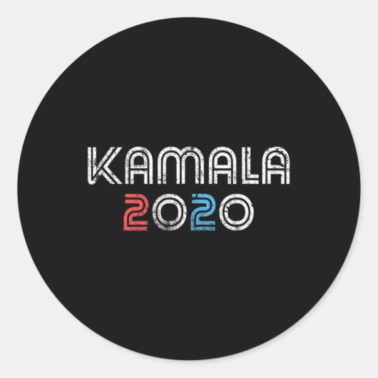 2020 Vintag Kamala Harris Runder Aufkleber (Vorderseite)