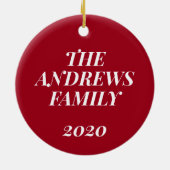 2020 war der Kampf echtes Toilettenpapier rot Keramik Ornament (Hinten)