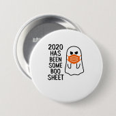 2020 war ein paar Bootschild lustiges Halloween Button (Vorne & Hinten)
