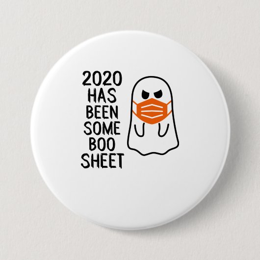 2020 war ein paar Bootschild lustiges Halloween Button (Vorderseite)