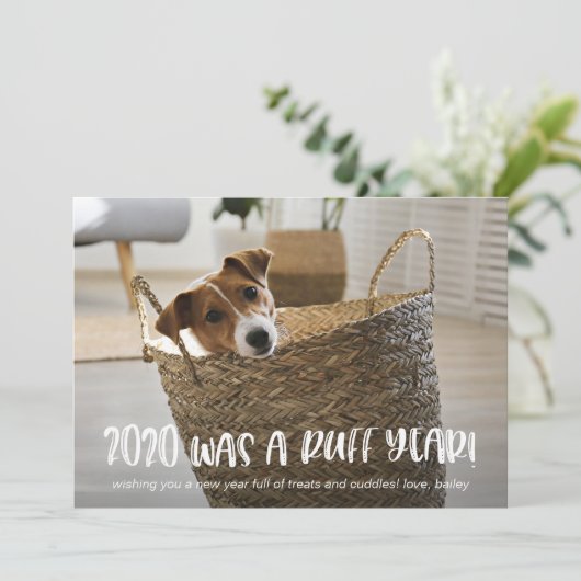 2020 war ein Ruff-Jahr Weihnachten vom Hund-Foto (Stehend Vorderseite)