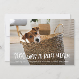 2020 war ein Ruff Year Blue aus dem Hund-Foto Feiertagskarte