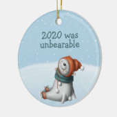 2020 war ein unerträglicher Eisbär Niedlich Keramik Ornament (Links)