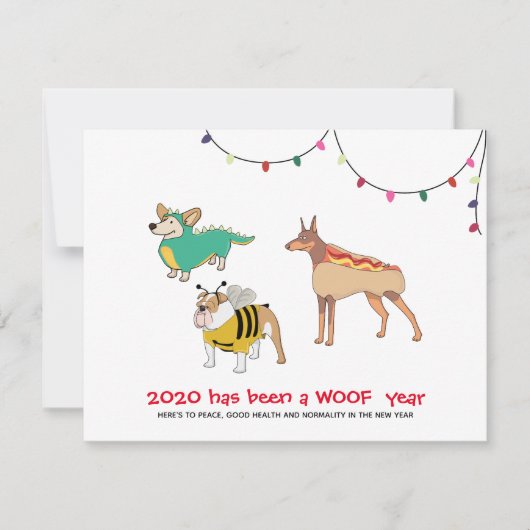 2020 war ein WOOF Year Funny Dogs Holidays (Vorderseite)