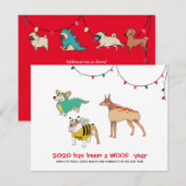2020 war ein WOOF Year Funny Dogs Holidays (Vorne/Hinten)