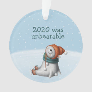 2020 war Niedlicher unerträglicher Eisbär Ornament