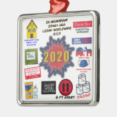 2020 | Weihnachten in Quarantäne Ornament Aus Metall (Links)