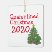 2020 Weihnachtsbaumverzierung in Quarantäne Keramikornament (Links)