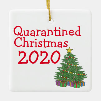 2020 Weihnachtsbaumverzierung in Quarantäne Keramikornament
