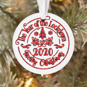 2020 Weihnachtsfeierliche Schließung des Fotos Ornament