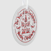 2020 Weihnachtsfeierliche Schließung des Fotos Ornament (Vorderseite)