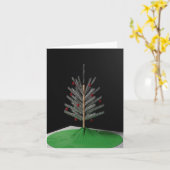 2020 Weihnachtskarte - Aluminiumweihnachtsbaum Karte (Gelbe Blume)