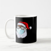 2020 Weihnachtsmann mit Gesichtsmaske schwarzer Af Kaffeetasse (Links)