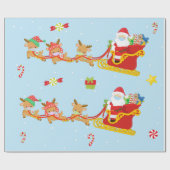 2020 Weihnachtsmaske Covid Santa Reindeer Geschenkpapier (Flach)