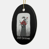 2020 Weihnachtsschmuck Pest Doktor Rote Rosen (Links)