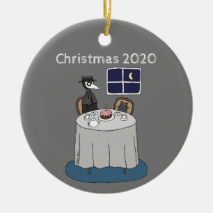 2020 Weihnachtsschmuck Pest Doktor Schwarze Katze
