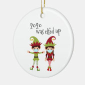 2020 wurde aus dem lustigen Covid Gesichtsmaske El Keramik Ornament (Links)