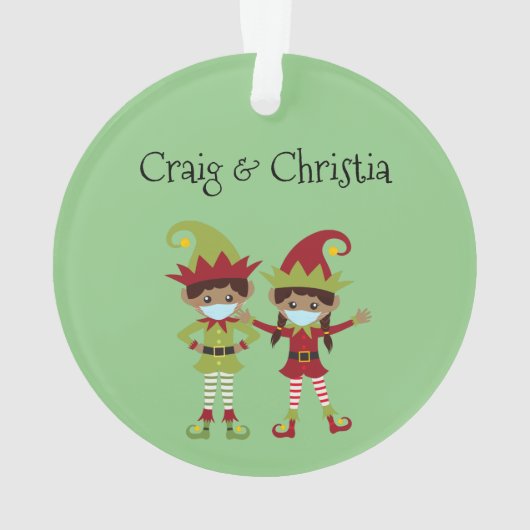 2020 wurde die ethnische Bezeichnung von Elf-Elfen Ornament (Rückseite)