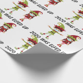 2020 wurde von Elf Covid die Gesichtsmaske entleer Geschenkpapier (Ecke)