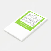 2020 Yellow Green Post It Note Kalender von Janz Post-it Klebezettel (angewinkelt)