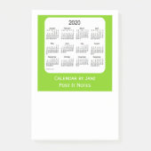 2020 Yellow Green Post It Note Kalender von Janz Post-it Klebezettel (Vorderseite)
