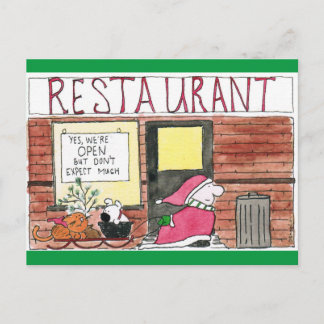 2020 Zickgy Santa in der Stadt Postkarte